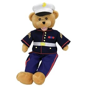  Chantilly Lane 19 inch American Hero Marines Bear Sings From The Halls of Montezuma