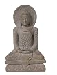 Meditating Buddha Stone Statue Asian Art Patio Decor 8"