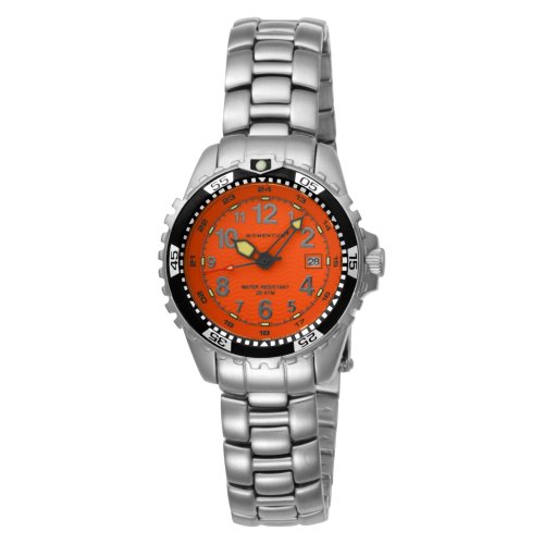 Momentum Women's 1M-DV01O0 M1 Orange Dial Stainless-Steel Bracelet Watch