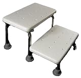 MedMobile 2-in-1 Bath Step and Bath Seat with Drainage Holes and Non-slip Robber Feet
