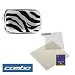 Silver Zebra Zipper Eva Pouch Carrying Case + Universal LCD Screen Protector for Sony Compact Cyber-shot DSC-W220 / Cyber-shot DSC-W220/B / Cyber-shot DSC-W220/P / Cyber-shot DSC-W220/L
