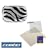 Silver Zebra Zipper Eva Pouch Carrying Case + Universal LCD Screen Protector for Sony Compact Cyber-shot DSC-W220 / Cyber-shot DSC-W220/B / Cyber-shot DSC-W220/P / Cyber-shot DSC-W220/L