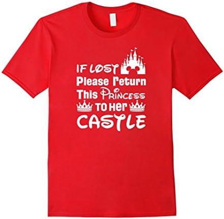 Men's If Lost Please Return This Princess To Her Castle XL Red