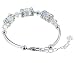 Jewelry : Sterling Silver Swarovski Crystal 7" 7.5" 8" 8.5" Length Adjustable Bracelet with Lobster Clasp