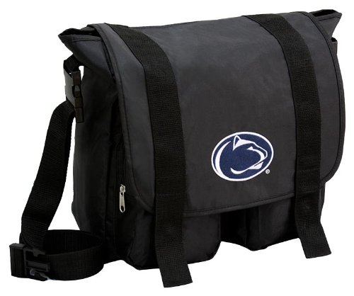 The Northwest Company Officially Licensed NCAA Sitter Diaper Bag, Black, 12" x 5" x 14"