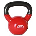 GoFit 15-Pound Red Kettlebell with Vinyl Coating, Training DVD and Exercise Booklet