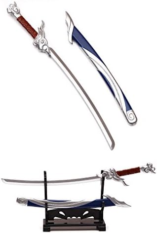 League Legends Figure Knife Yasuo LOL Weapon Games Metal Key Ring Keychain in Gift Box(Includes Tool Carrier)