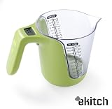 eKitch Large Digital Measuring Jug v2 with built in kitchen scale FEATURES detachable jug