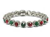 Multi-colored Crystal Magnetic Hinge Bracelet Jewelry