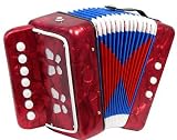 Child's 7 key Melodeon, Red