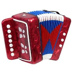 Scarlatti Accordions Kleines Akkordeon f�r Kinder, 7 Tasten, rot