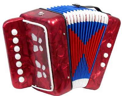Produkt-Bild: Scarlatti Accordions Kleines Akkordeon f&uuml;r Kinder, 7 Tasten, rot