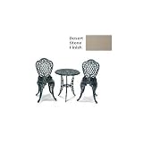 Meadow Decor Amazon Cast Aluminum Bistro Set - Desert Stone Finish