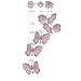 The Butterfly Grove Chloe Butterfly Nursery Mobile Hanging Nylon Layered Decor, Pink/Magenta