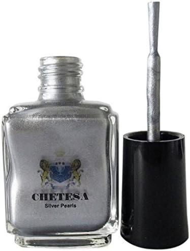 CHETESA Gems Collector Nail Lacquer Non-Toxic, Silver Pearls, .43 oz