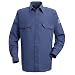 Bulwark Flame Resistant 4.5 oz Nomex IIIA Regular Uniform Shirt with Tailored Sleeve Placket, Topstitched Cuff, Gulf Blue, Large