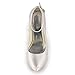 ElegantPark EP11049-IP Women's Pumps Ankle Strap Closed Toe High Heel Platform Satin Wedding Bridal Dress Shoes