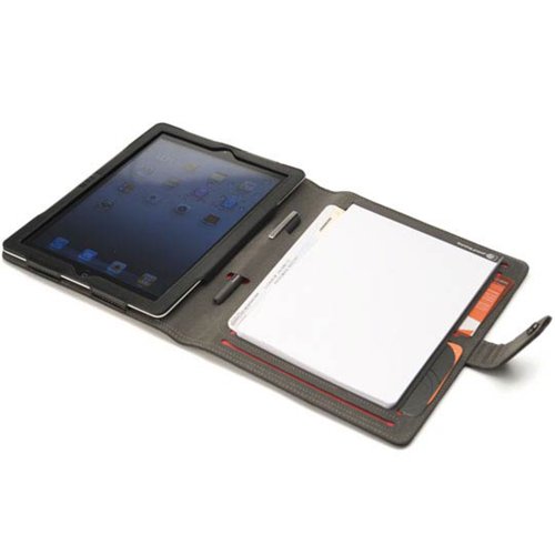 Booqpad Black Stone | Étui pour iPad 2/3/4 en cuir nappa avec bloc-notes, porte-stylo et porte-cartes. Noir Booqpad Black Stone | Étui pour iPad 2/3/4 en cuir nappa avec bloc-notes, porte-stylo et porte-cartes. Noir