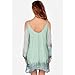 Flymall Chiffon Off the Shoulder Bell Shift Mini Dress Blouse Top