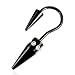 The Stainless Steel Jewellery Shop - Black Stainless Steel Body Jewellery with 6 Clear Cubic Zirconia