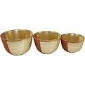 Gold Dust Set of 3 Mixing Bowls - Sienna