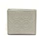 NEW AUTHENTIC COACH GRAMERCY OP ART LEATHER SMALL MINI WALLET (Silver)