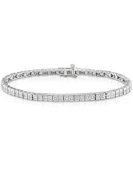 Sterling Silver 1 CT TDW Diamond tennis Bracelet (G-H, I3)