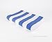Linteum Textile 100% Cotton Beach Cabana Stripe Pool Towels 30x60 in. 4-Pack White with Blue Stripes