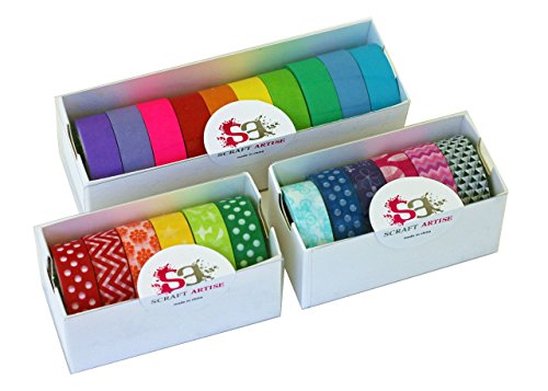 Scraft artise (22) rolls of washi masking tape japanese…