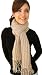 Handmade Scarf in Natural Oatmeal - 100% Hand-knitted Long (Men/women) [Apparel]