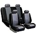 FH-PU001114 PU Leather Car Seat Covers Gray / Black color