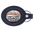 New York Mets Large Leather/Pewter Key Ring - MLB Baseball Fan Shop Sports Team Merchandise