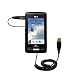 Coiled USB Cable for the LG KP550 Rip Curl with Power Hot Sync and Charge capabilities - uses Gomadic TipExchange Technology