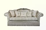 Monetco White Classic Fabric Sofa