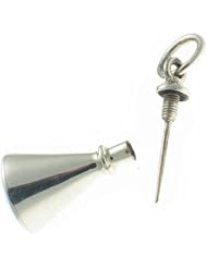 Welded Bliss Sterling 925 Silver Perfume Scent Cone Shape Flask Bottle Pendant Or Charm WBC1267