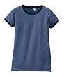 Ladies Heathered Jersey Ringer Tee Shirt