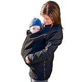 Peekaru Soft Shell Baby Carrier Cover Coat, Black,... by TogetherBe