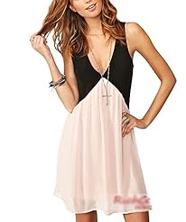 Sexy V-neck Chiffon Sleeveless  Dress