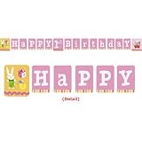 Baby Girl's First Birthday Banner