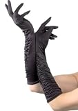 Handschuhe deluxe , edel, lang schwarz glänzend lange schwarze Kostüm Damenhandschuhe