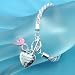 Pink Ribbon Breast Cancer Awareness Charm Bracelet