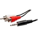 Buy 1 8 Stereo (3.5mm) Male Mini to 2-RCA Male Audio Y-Cable iPod Compatible (6 FT.) by Generic
