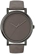 Timex Easy Reader Grey Leather Strap Mens Watch T2N795