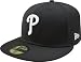 Philadelphia Phillies Black with White 59FIFTY Fitted Cap (7 1/2)