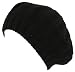 Black Knitted Beret Hat for Women