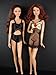 Underwear Bra and Panty Set in Black and Gold with Nightie Made to Fit the Barbie Doll