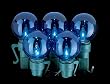Set of 35 Transparent Blue G25 Christmas Lights With Green Wire #723402