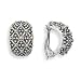 Rhodium Plated Sterling Silver and 14 Karat Gold Plated Bead Design Clip On Earrings