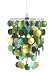 Kitchen & Housewares : Round Capiz Shell Pendant Mixed Greens