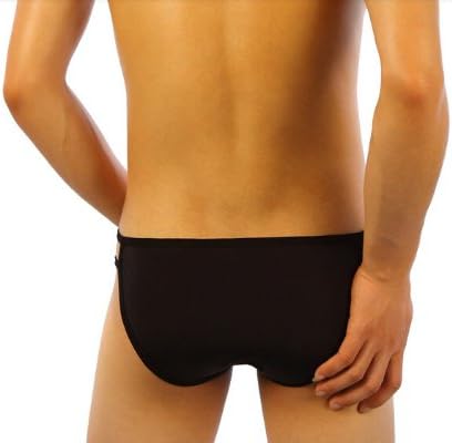 Only Youthe New Trend of Men's Briefs Men Sexy Underwear the Temptation to Cool Skating Silk Wrap Pants Double Fine with Sexy Hip Briefs 1701-18 (L/31-33inches, black)